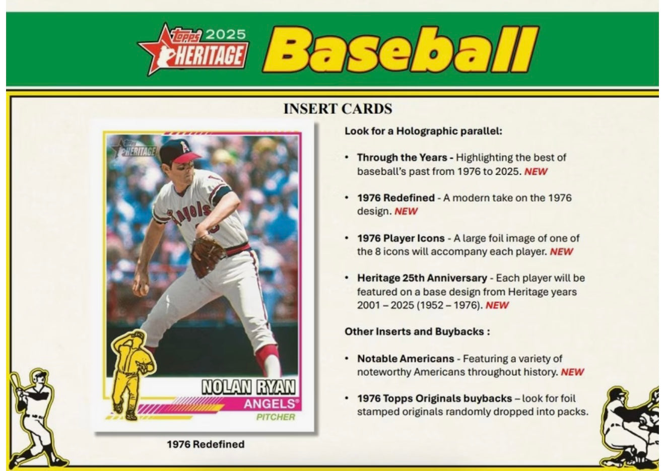 2025 Topps Heritage MLB Baseball Value Box (5 Packs)