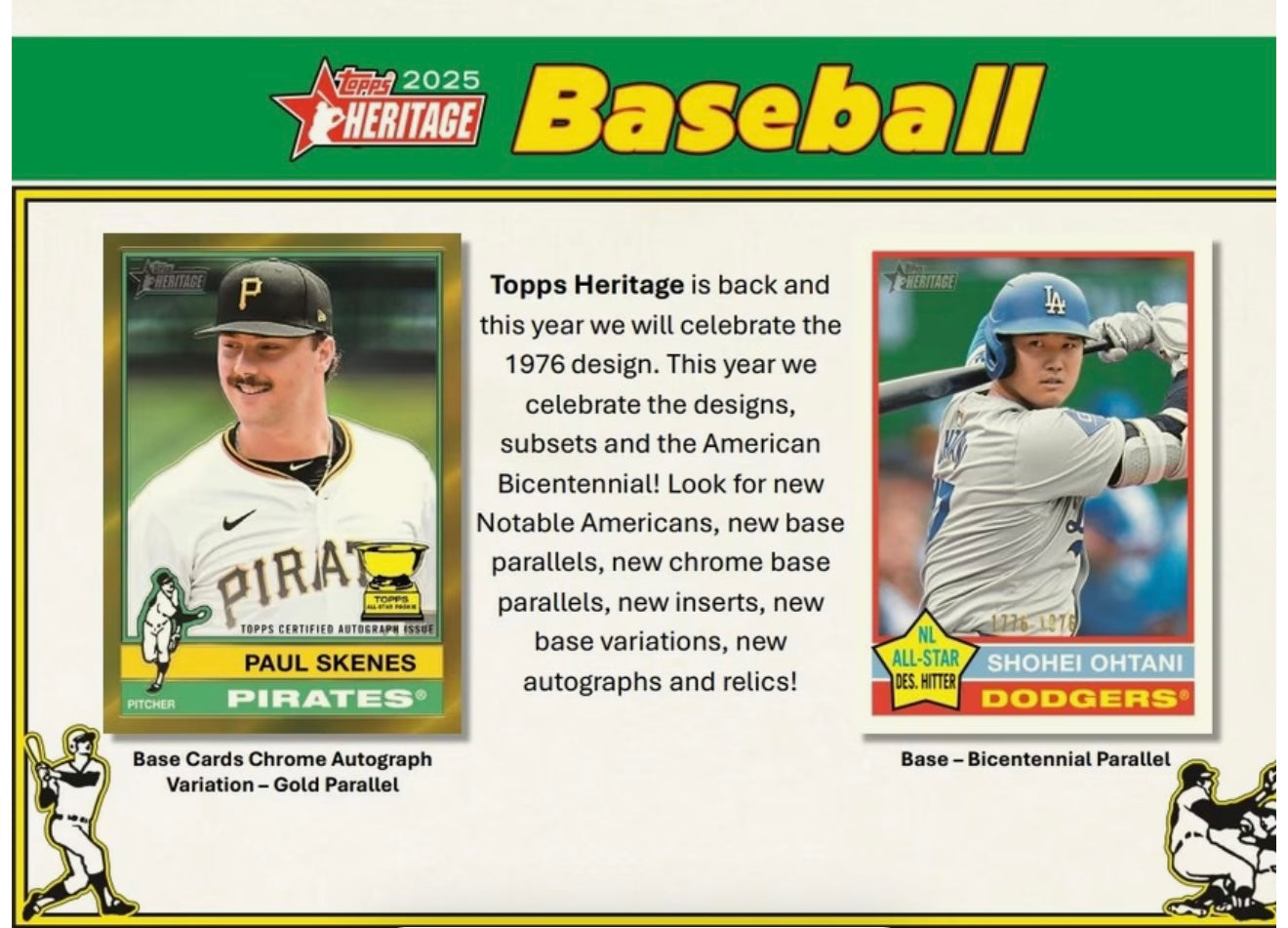 2025 Topps Heritage MLB Baseball Value Box (5 Packs)