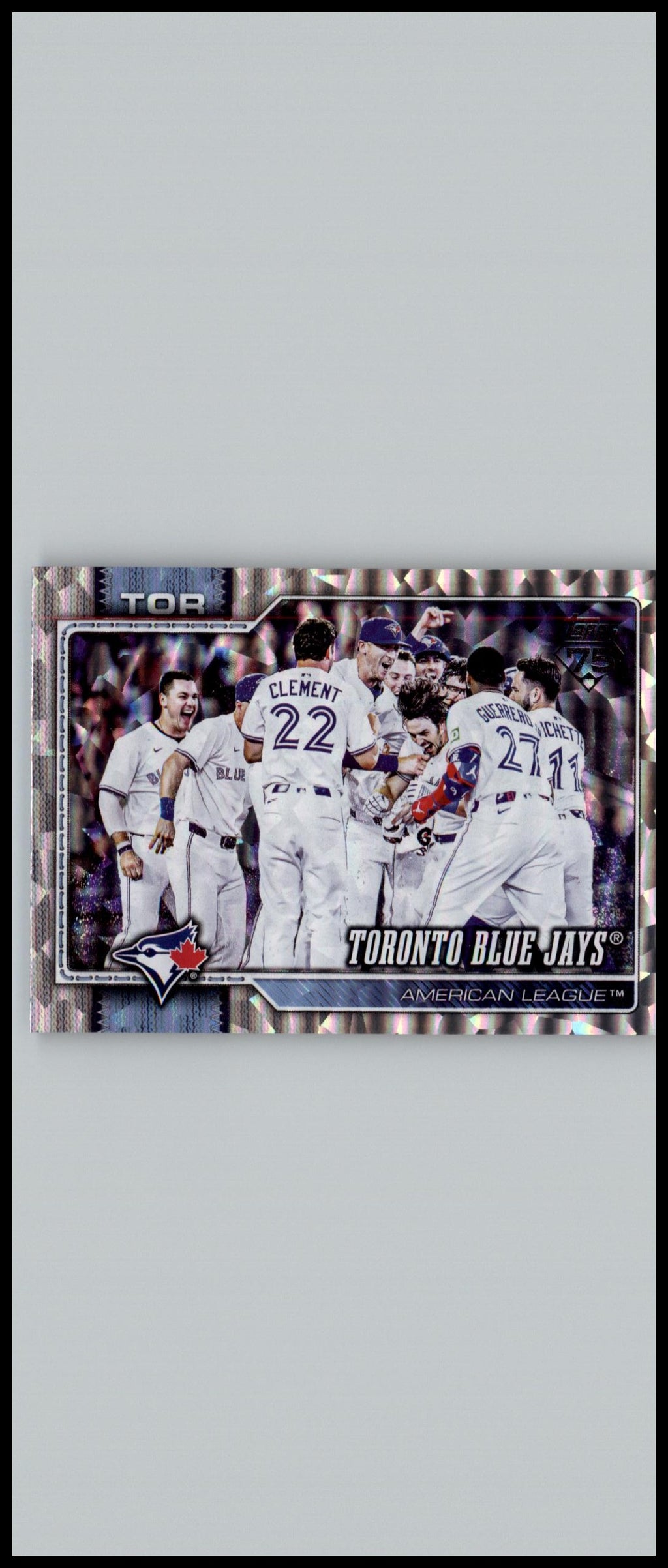 2026 Topps #113 Toronto Blue Jays Silver Crackleboard Foil Board