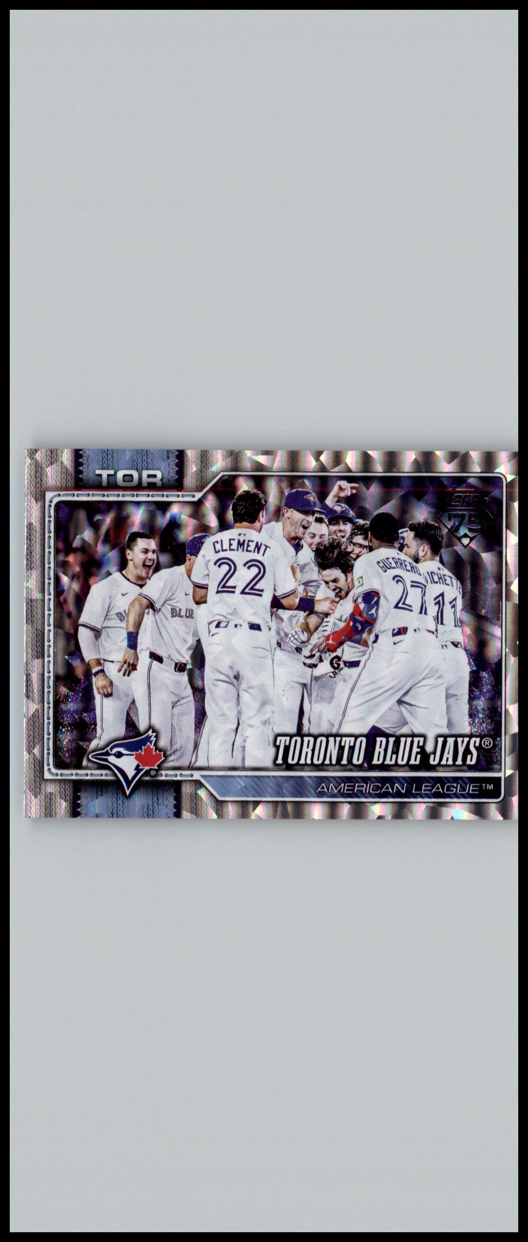 2026 Topps #113 Toronto Blue Jays Silver Crackleboard Foil Board
