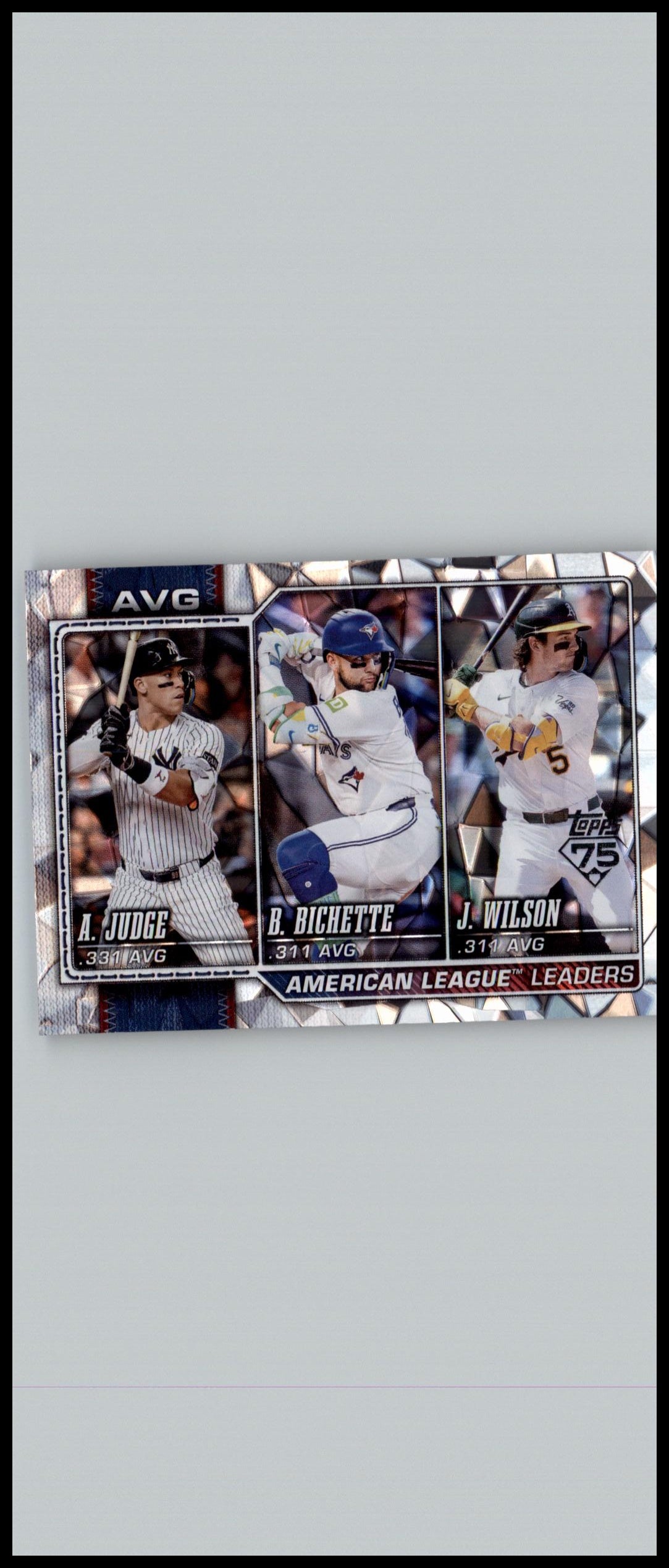 2026 Topps #204 American League Avg Leaders Diamante Foil