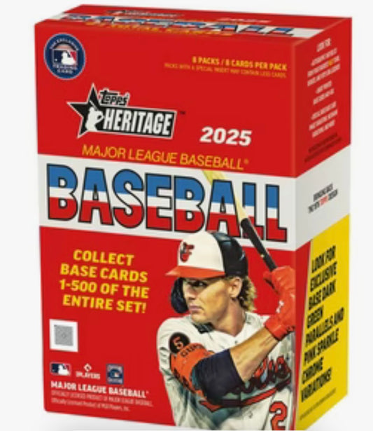 2025 Topps Heritage MLB Baseball Value Box (5 Packs)