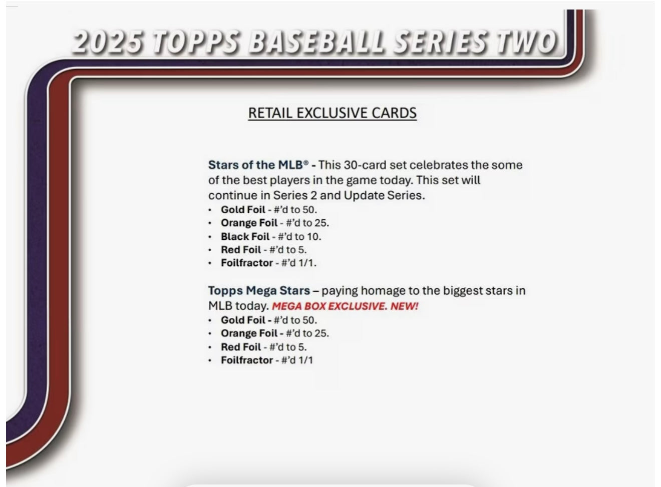 2025 Topps MLB Baseball Series 2 Mega Box