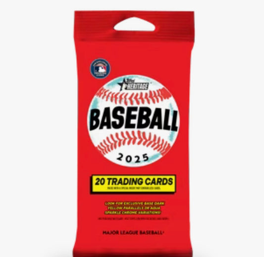 2025 Topps Heritage MLB Baseball Fat Pack (20 Cards)